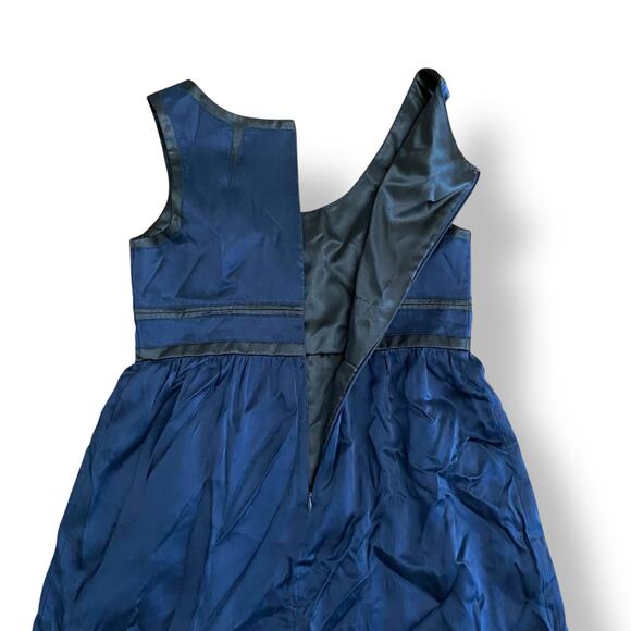 Proenza Schouler for Target Silk Charmeuse Midi Dress Size 5 Juniors Navy Black‎ - Picture 6 of 9